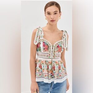 FARM Rio Stunning Embroidered Floral Top